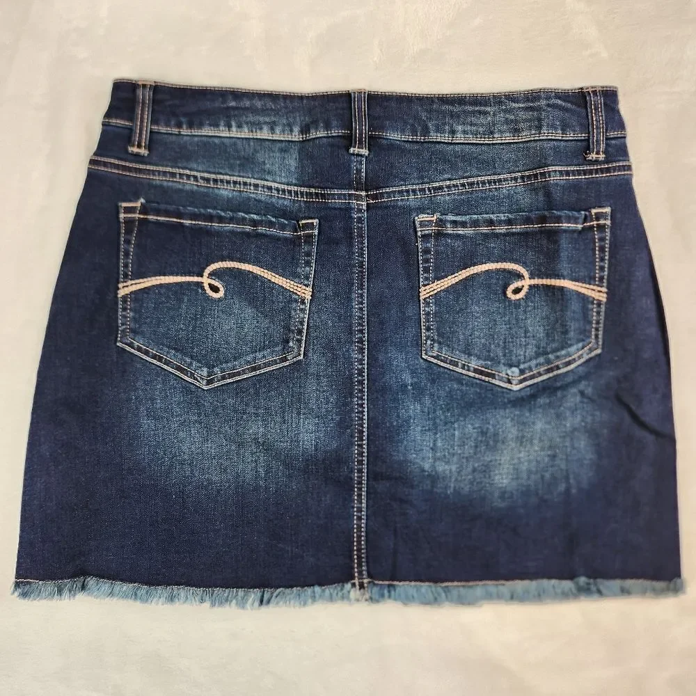3/$25 Justice Girls Studded Denim Skort Skirt Blue Size 20 NWT